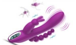 Triple Play G-Spot Anal Clitoris Rabbit Vibrator Rechargeable Adult Sex Toys