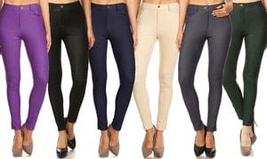  Women's Knit Jean Jeggings S-3X. Also Plus Skinny Pull On Pants