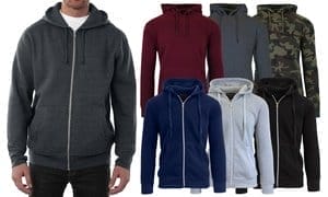 Men's Heavyweight Full-Zip or Pullover Fleece-Lined Hoodie (Sizes, S-2XL)