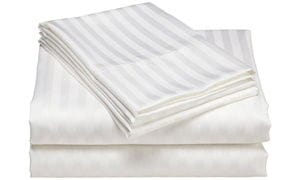 600 Thread Count Egyptian Quality Cotton Stripe Sheet Set