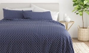 Merit Linens Soft Printed Bed Sheet Set - Quatrefoil and 6 other Patterns!