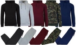 Men's Heavyweight Fleece-Lined Pullover Hoodie & Jogger 2-Piece Set (S-5XL)