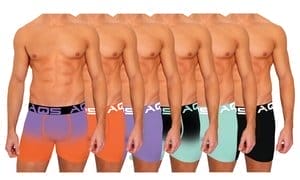 6 Pack AQS Men's Ombre Boxer Briefs