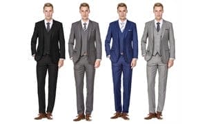 Men's Premium Slim Fit 3PC Suits (BLACK, GREY, CHARCOAL, BLUE)