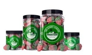 Sour Strawberry CBD Infused Gummy Candy from Green Farm (500MG-5000MG)