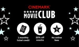 Up to 15% Off Movie Club Membership at Cinemark