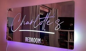 Custom LED Name Mirror from Justyling