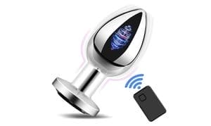 Wireless Remote Control Vibrating Metal Anal Plug Beginner Sex Toys