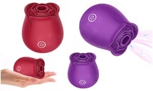 10 Speeds Vibration & Suction Rose Nipple Clitoral Sucking Vibrator Sex Toy