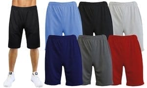 3-Pack Men's Moisture Wicking Active Mesh Performance Shorts (Sizes, S-2XL)