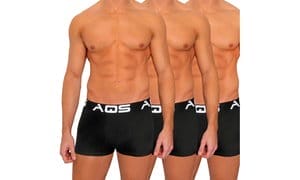 AQS Men's Short Cut Boxer Briefs - 3 Pack