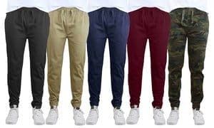 3-Pack Galaxy By Harvic Men's Slim-Fit Stretch Twill Joggers (S-2XL)