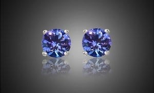 1 or 2 Pairs Tanzanite Round ...