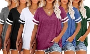 LESIES Women's V-Neck Tunic S...