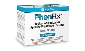 PhenRx Topical Diet Patches Supports Weight Loss And Appetite Suppression (30ct)