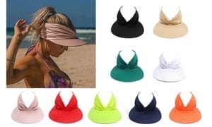 Haute Edition Women's Ruched Stretchy Headband Sun Visor Hat