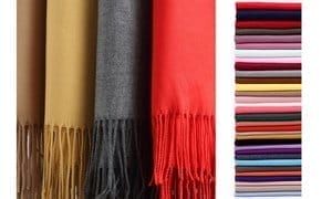 Lavisha Cashmere Shawls With Soft Fringe