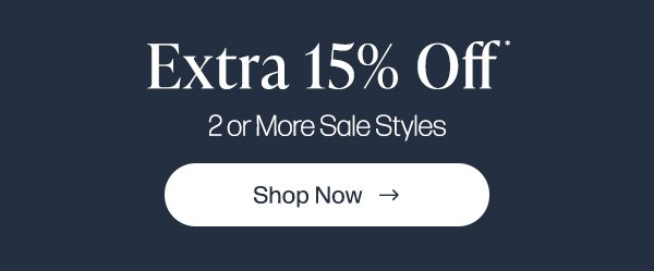 extra 15% off two or more sale styles for men