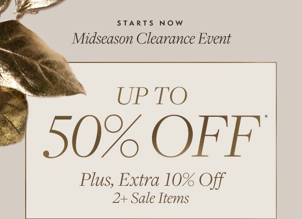 End of Season Clearance Event—Up to 50% off ends in a few days.