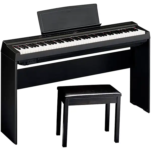 Yamaha P-125ABLB Digital Piano With Wooden Stand and Bench