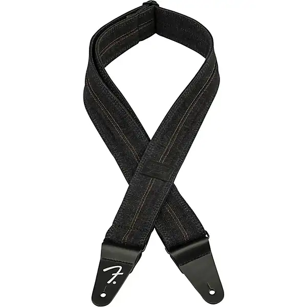 Fender Wrangler 'W' Denim Strap Washed Black