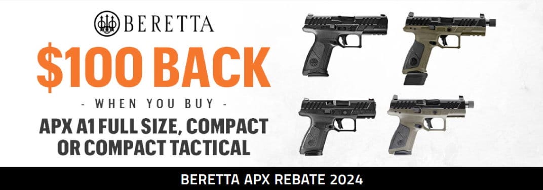 Beretta APX A1 Rebate 2024 Available on GunBroker.com