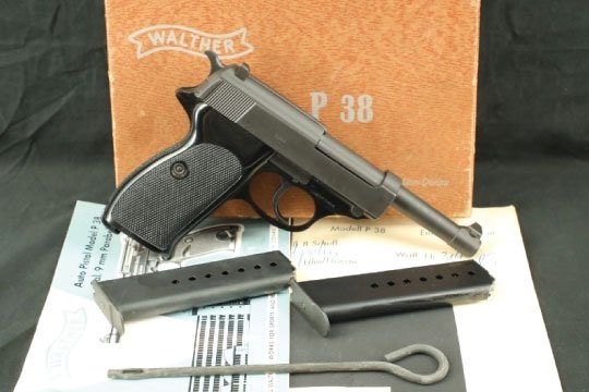 Walther P1 Commercial Like P38 9mm Semi-Automatic Pistol & Box, 1968 C&R