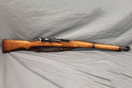 Swiss K31 rifle with troop tag