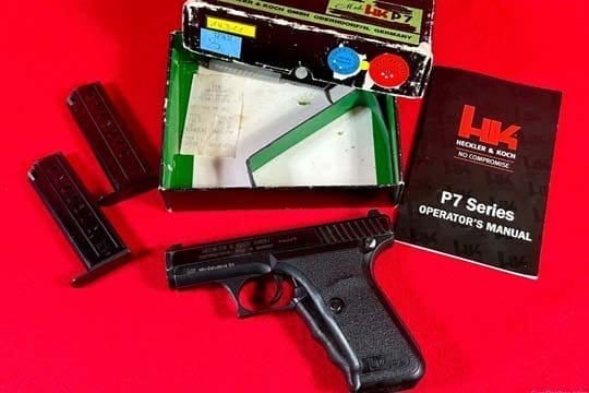 H&K Heckler & Koch HK P7 PSP 9mmx19 9mm Semi Auto Pistol + 2 Mags