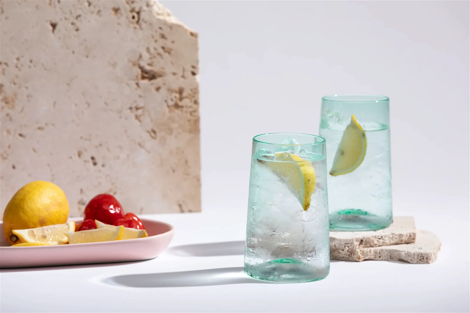 Image of Pair of Hand Blown Highball Glasses
