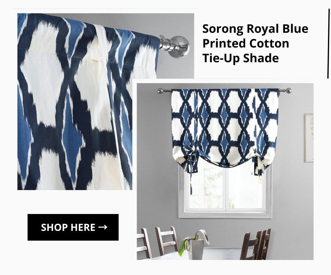 Sorong Royal Blue Printed Cotton Tie-Up Shade