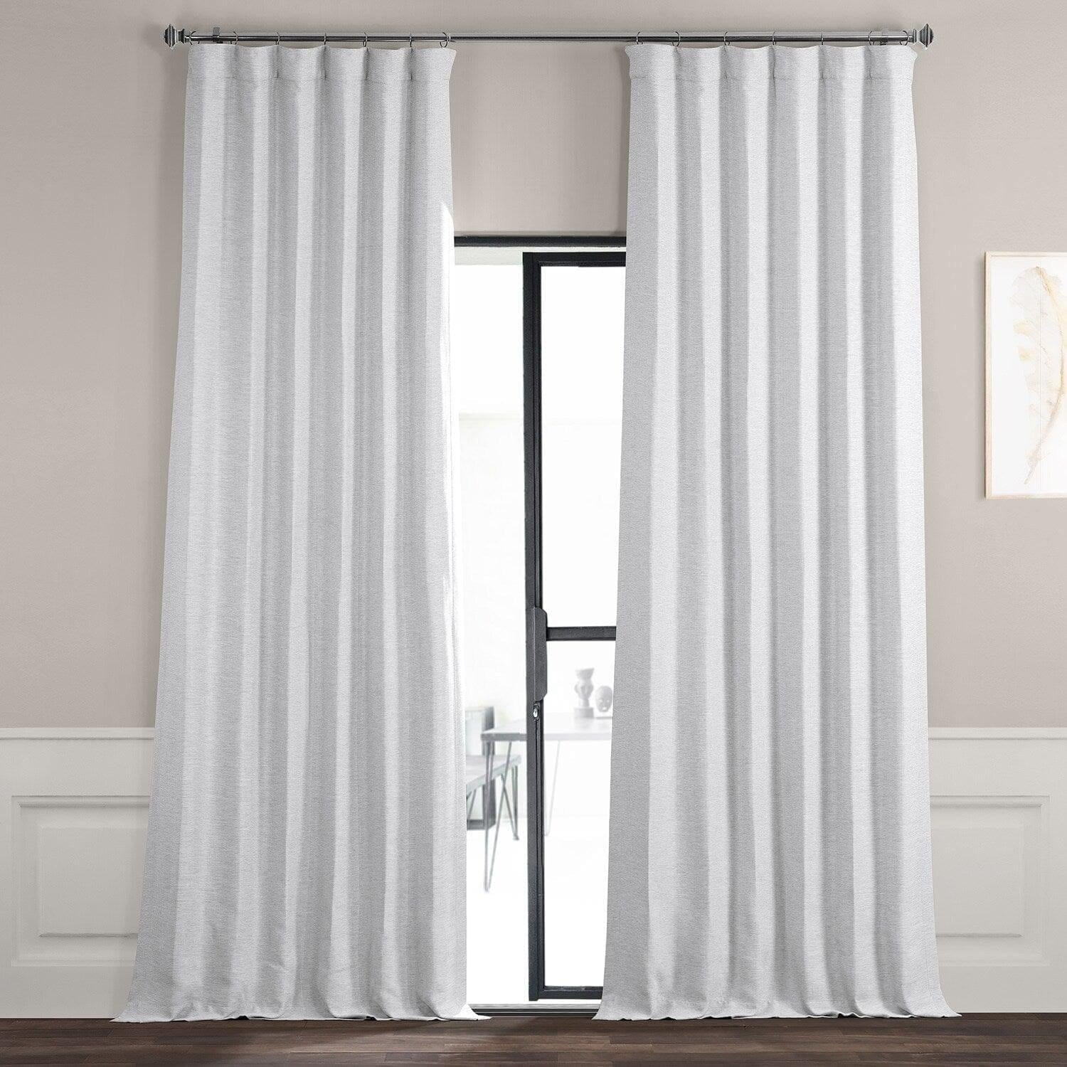 Image of Chalk Off White Textured Bellino Room Darkening Curtain