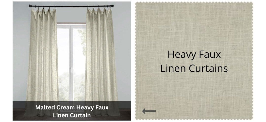 Heavy Faux Linen Curtains