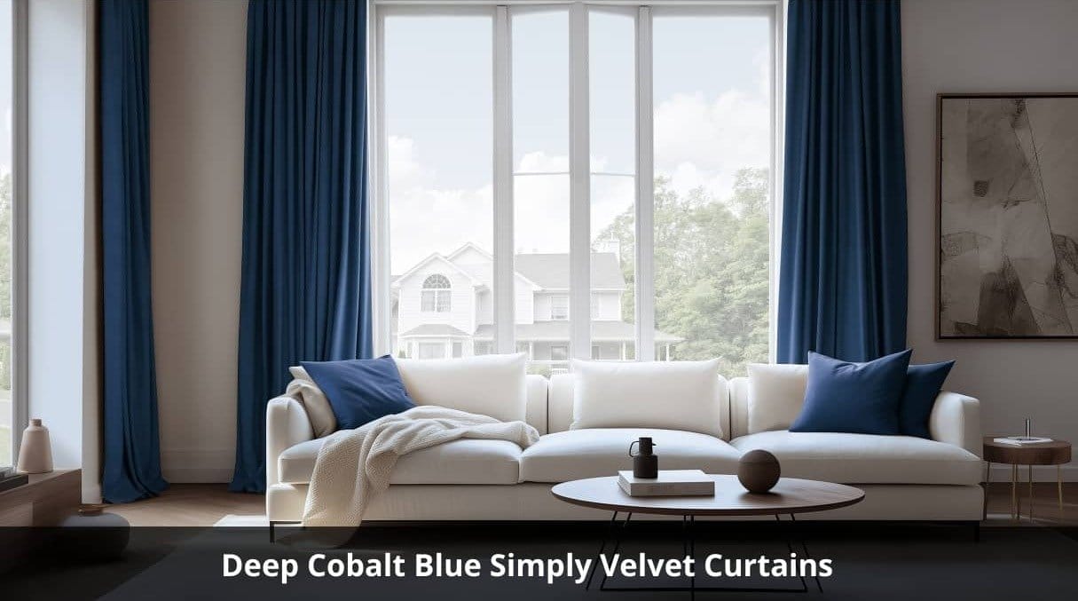 Deep Cobalt Blue Simply Velvet Curtains