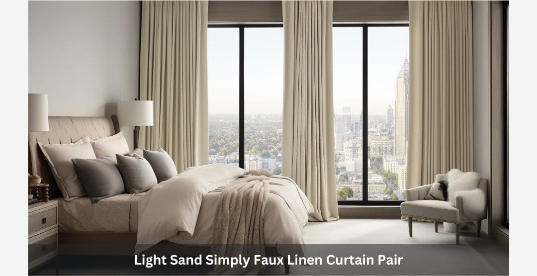 Simply Faux Linen Curtain Pairs