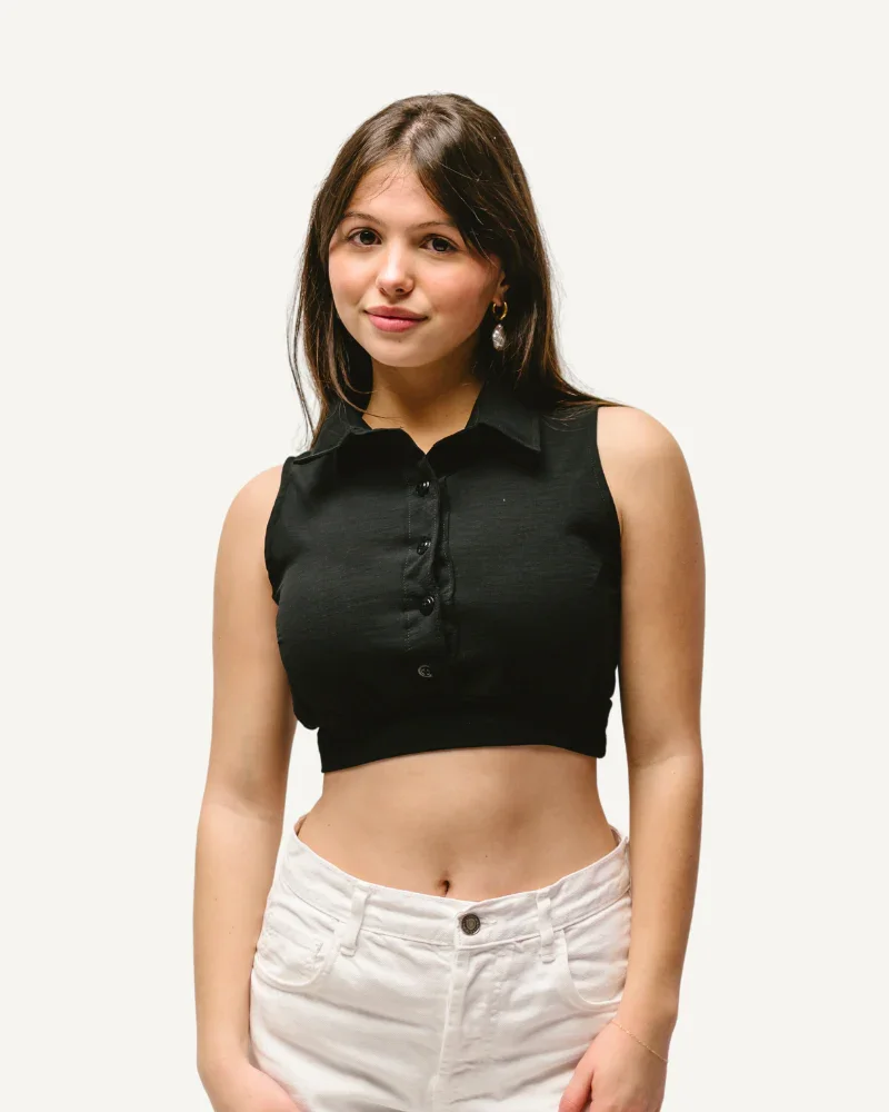 Image of Button Down Sleeveless