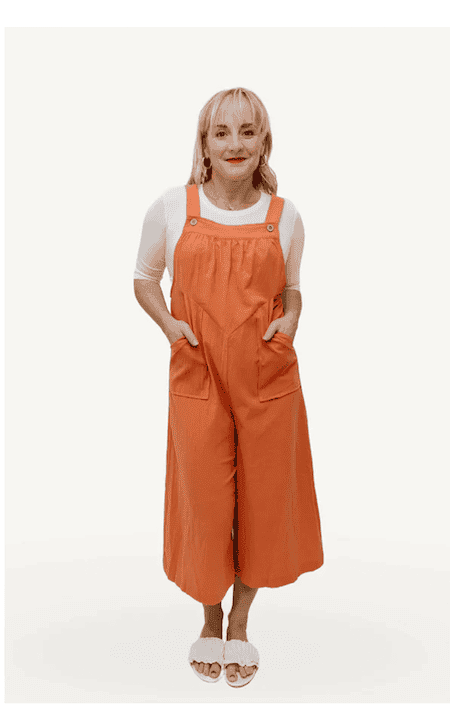 Cropped Linen Overall Jumper