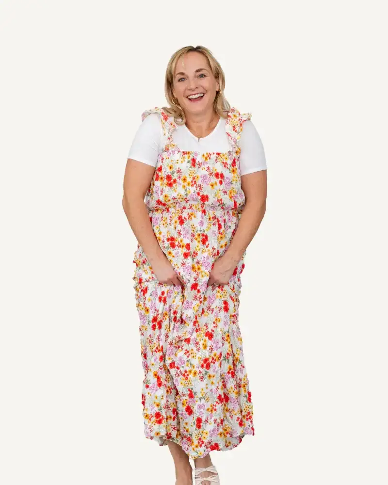 Image of Floral ruffle Sleeved Maxi Dress