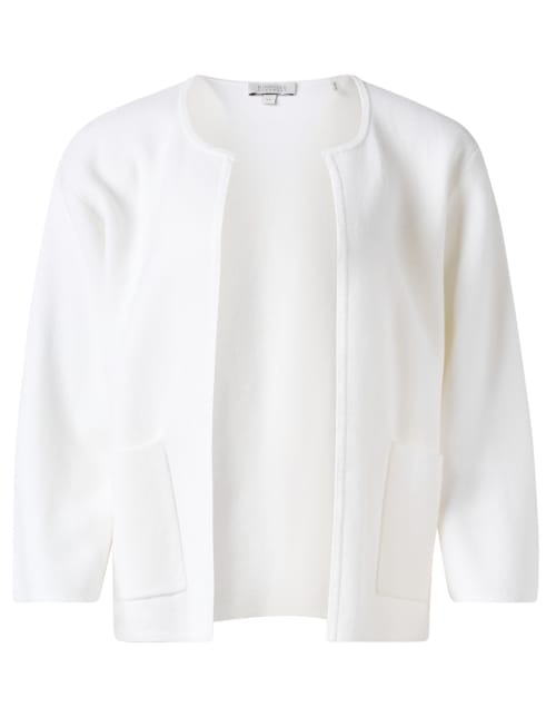 White Cotton Cashmere Cardigan