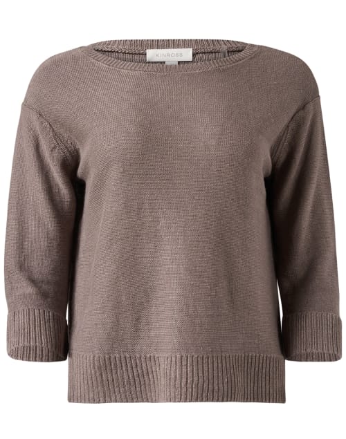 Brown Linen Sweater