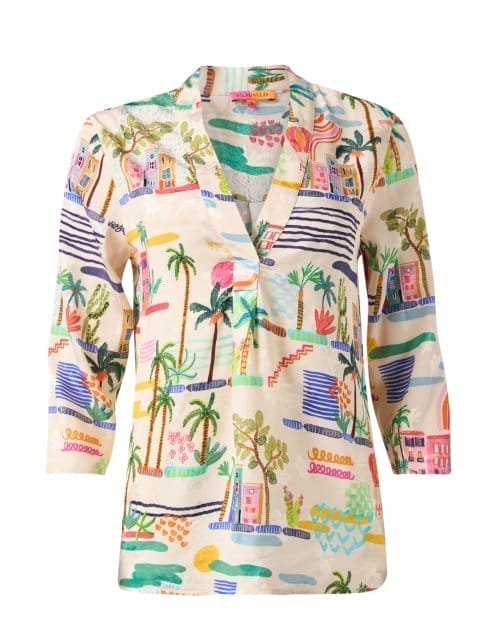 Leandra Multi City Print Blouse