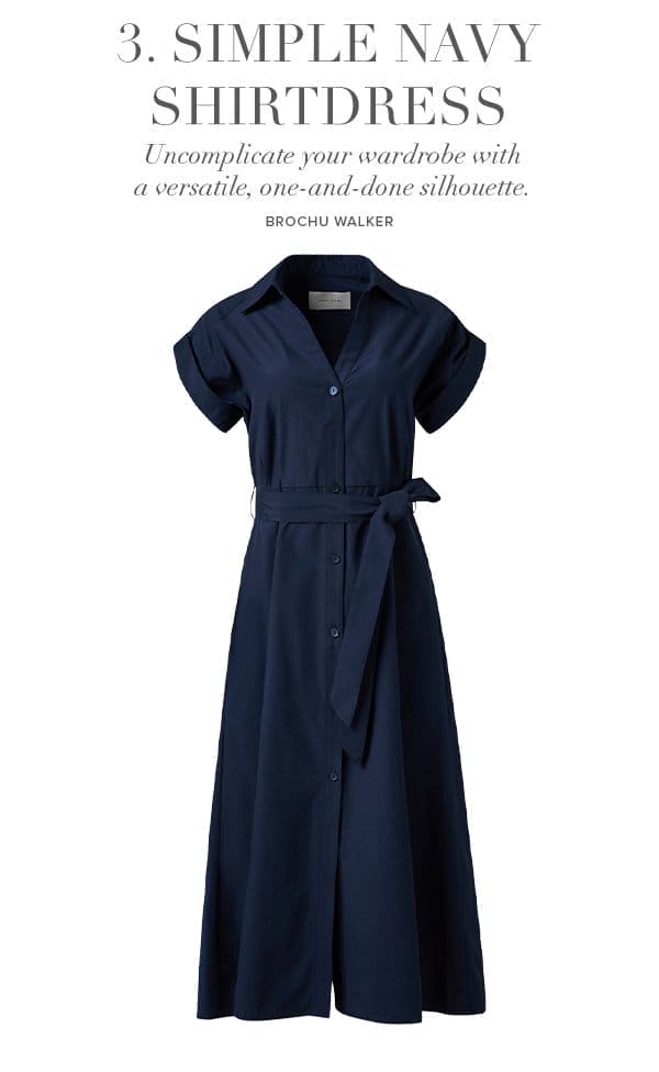 3. Simple Navy Shirtdress