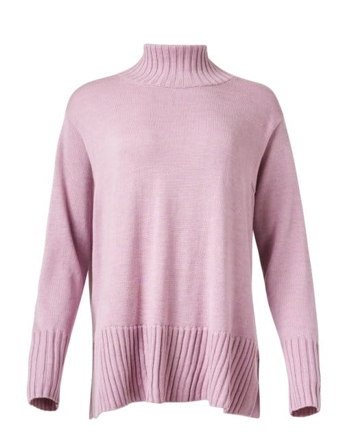 Lilac Wool Turtleneck Sweater