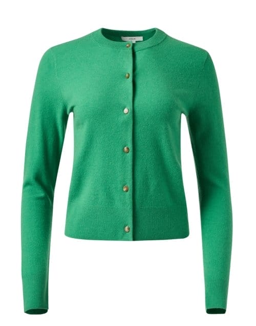 Green Wool Cashmere Cardigan