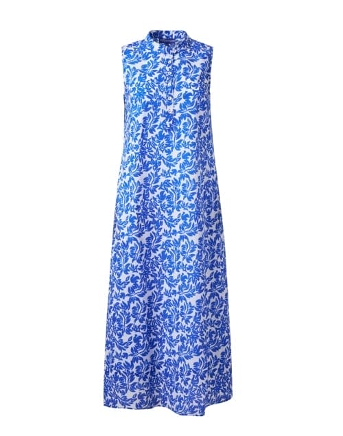 Devina Blue Printed Dress