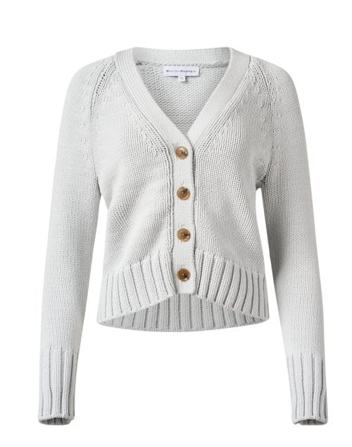 Grey Cotton Blend Cardigan