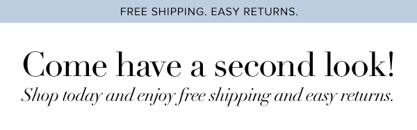 Come Have a second look. Shop today and enjoy free shipping and easy returns