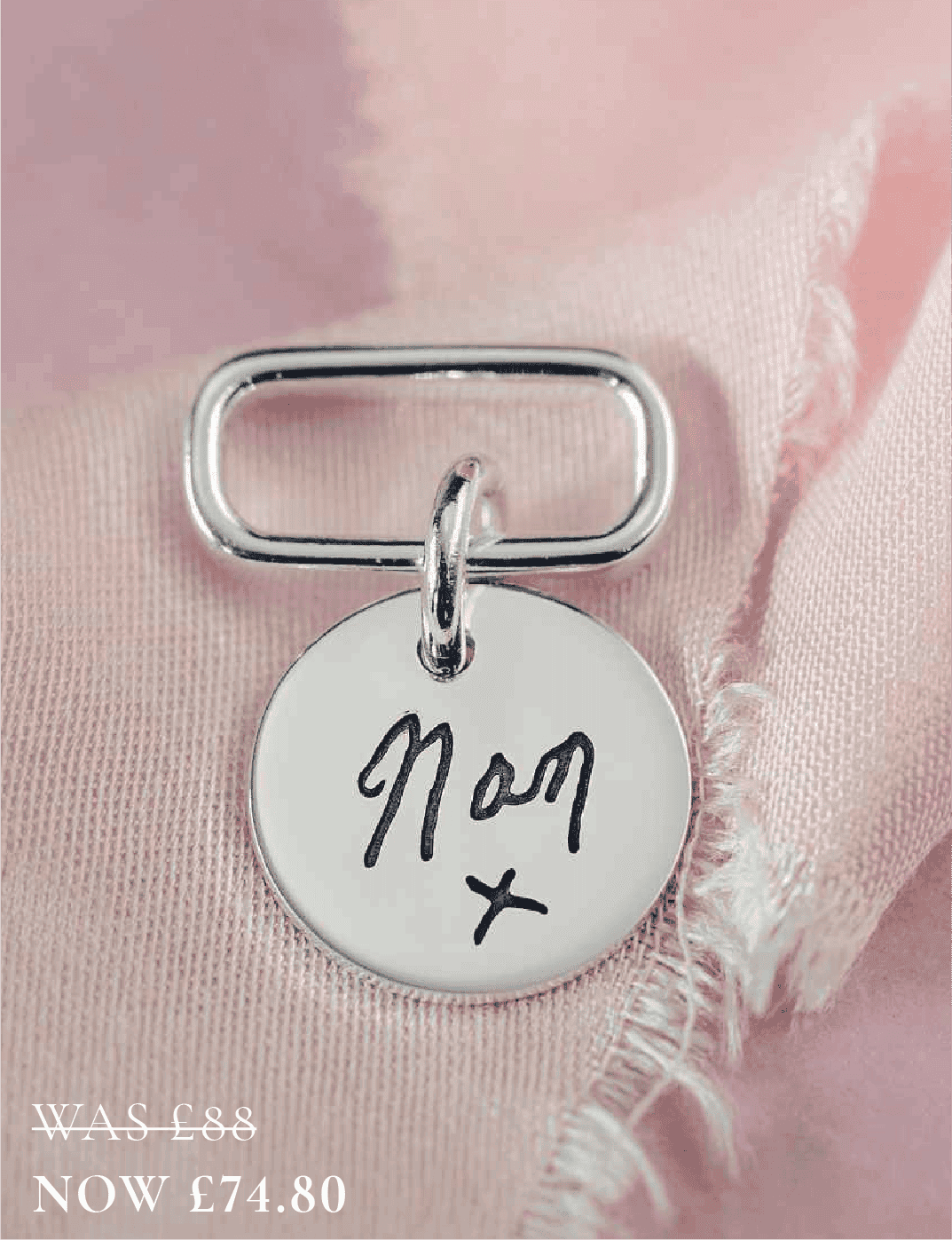 Handwriting Round Collection Charm