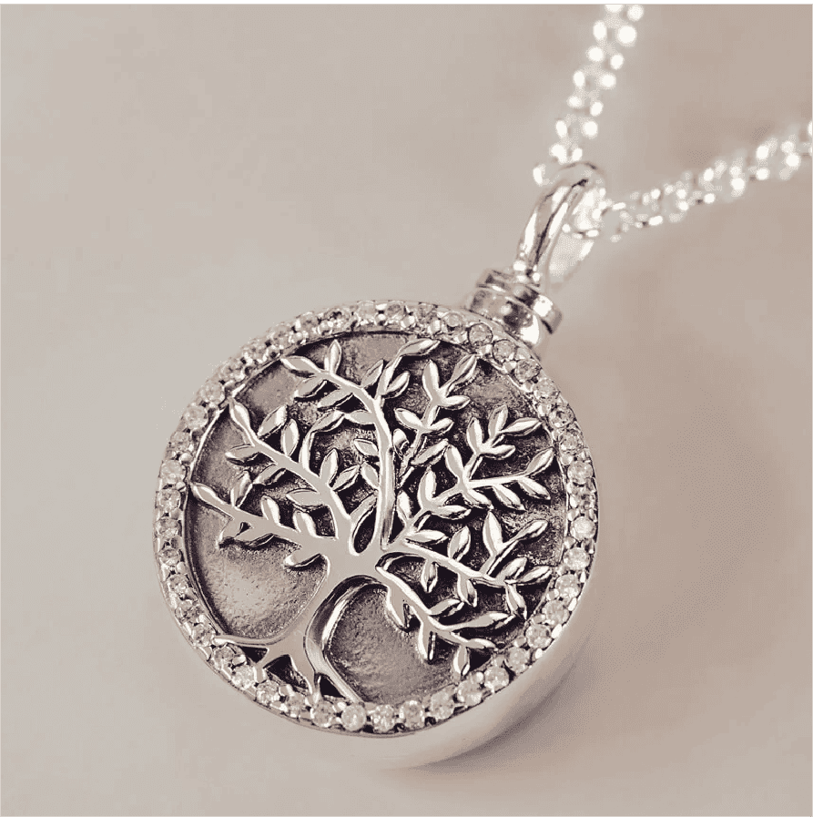 Cremation Ashes Family Tree Urn Necklace