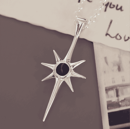 North Star Cremation Ashes Necklace